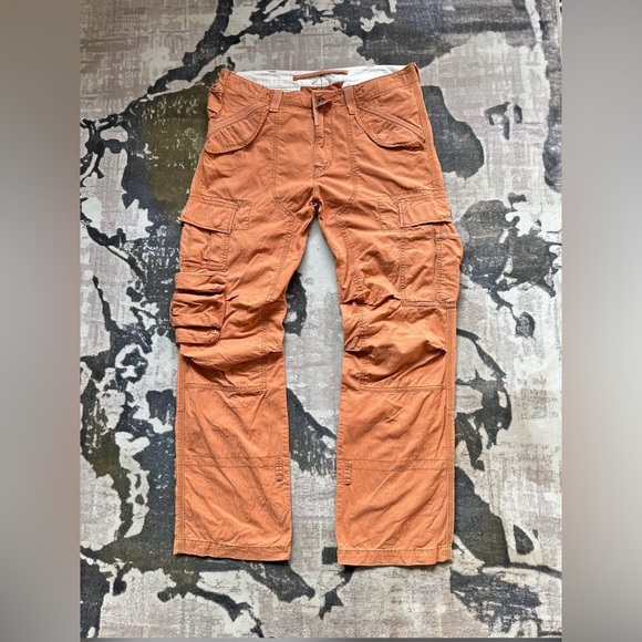 Vtg 90's Polo Ralph Lauren Orange RL-067 Military Bondage Cargo Mns Sz 36 x 30